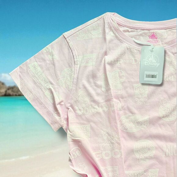 NWT Minnie Mickie Mouse Tee Dress Disney Parks Vacation Spring Break Baby Pink L - Picture 2 of 12